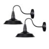 2 Pack Vintage Industrial Black Wall Light Fixtures