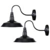 lquide 2 Pack Vintage Industrial Black Wall Light Fixtures