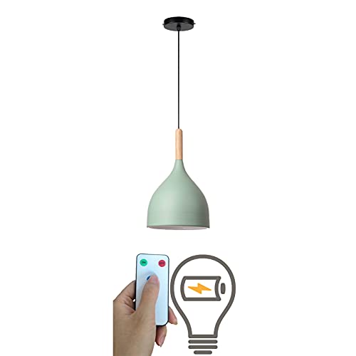Nordic Adjustable Pendant Ceiling Light Fixture with LED Battery Operated Remote Control