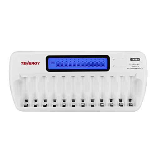 Tenergy LCD Battery Charger 12-Bay
