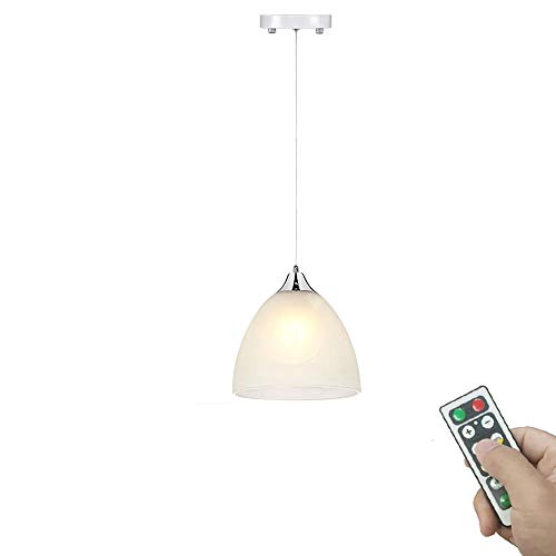 Outdoor Iron Wire White Pendant Light Remote Control Battery