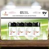 VitPro 4 Pack 9 Volt Performance All-Purpose Alkaline Batteries