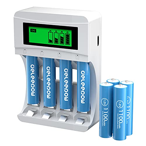 AAA NiMH Rechargeable Batteries LCD Display Rechargeable AA and AAA Battery Charger