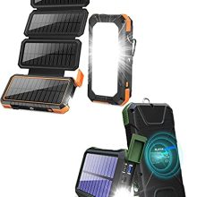 20,000mAh PD Solar Charger Foldable-Orange Plus 20,000mAh