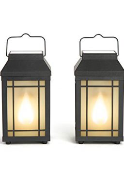 Outdoor Solar Lanterns with Flickering Flame