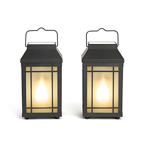 Outdoor Solar Lanterns with Flickering Flame