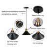 3 Pack Industrial Black Pendant Light Fixture – Illuminate Any Space, Anytime