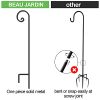 BEAU JARDIN 8 Pack Shepherd Hook 48 Inch 2/5 Inch