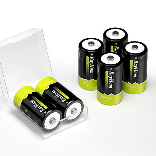 RayHom Rechargeable C Batteries 6Pack