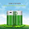 Rechargeable D Battery 1.5V 12000mWh D Cell with USB C Cable