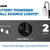 4 Hour Auto Shut-Off Battery Wall Sconce