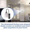 Illuminate Any Room with Battery Operated Wall Sconce - Easy Wireless Installation for Room Lighting - Elegant Chrome Finish, Soft Warm Glow