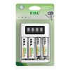 AA AAA Battery Charger 2800mAh and 2 AA Batteries 1100mAh