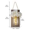 Rustic Elegance with Mason Jar Wall Lights - Set of 2 LED Sconces, Perfect for Farmhouse Decor, Battery-Powered with Remote Control