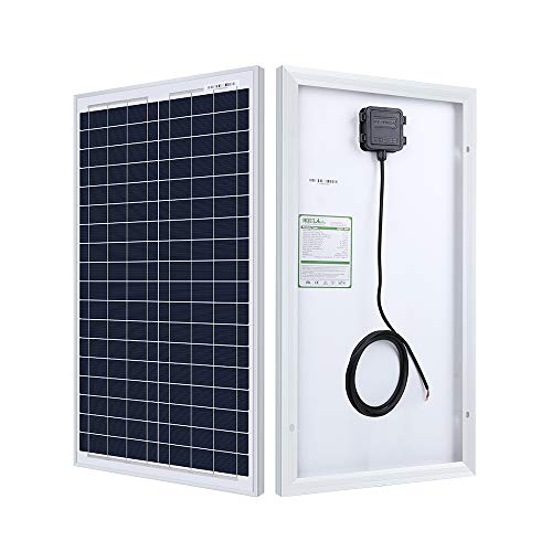 HQST Solar Panel 30 Watt 12 Volt Polycrystalline Portable