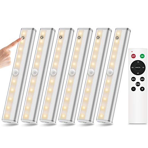 Remote Control Cabinet Lights 6 Pack