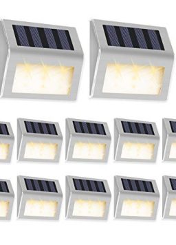Otdair Solar Powered Step Lights, 12 Pack