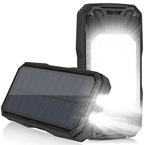 Solar Charger 26800mAh, Portable Solar Power Bank USB