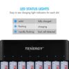 Power Up Anywhere with Tenergy TN477U 8-Bay Quick Charger and AA Rechargeable Batteries - USB Convenience at Your Fingertips