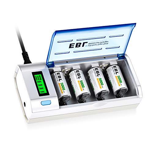 Batteries Smart Charger AA AAA C D 9V Rechargeable