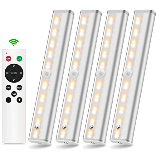 SZOKLED Remote Control Cabinet Light 4Packs