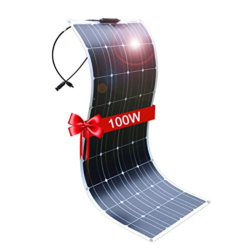 DOKIO Semi-Flexible Solar Panel 100W 12V Bendable