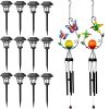 MAGGIFT 12 Pack Solar Pathway Lights