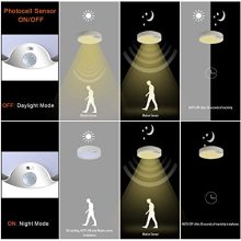Battery Operated Motion Sensor Ceiling Light: Bright Indoor/Outdoor LED Lighting for Hallways, Stairs, and More