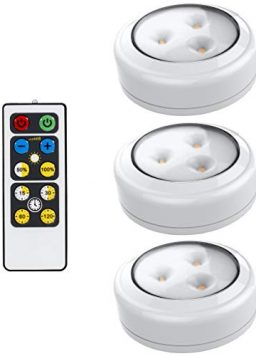 LED Puck Light 3 Pack with Remote Battery Operated
