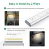 20-LED Motion Sensor Under Cabinet Lighting! Experience Convenience with Rechargeable Battery and Easy Installation in Closets, Cabinets, and More.