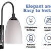Illuminate Any Room with Battery Operated Wall Sconce - Easy Wireless Installation for Room Lighting - Elegant Chrome Finish, Soft Warm Glow