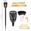 10PK Mini Solar Torch Light with Dancing Flickering Flame