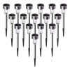 16Pack Solar Pathway Lights Outdoor Stainless Steel