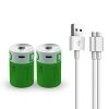Rechargeable D Battery 1.5V 12000mWh D Cell with USB C Cable