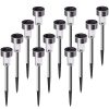 Enhance Your Outdoor Ambiance with 12-Pack Stainless Steel Solar Lights