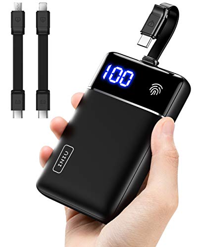 INIU Portable Charger, Built-in Cables, Touch LED Display