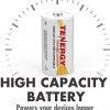 Tenergy D Size 5000mAh NiCd Button Top Rechargeable Batteries