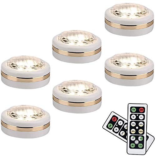 LEASTYLE Wireless LED Puck Lights with Remote Control