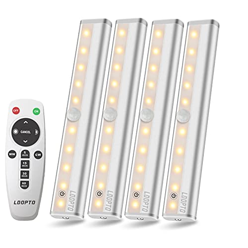 LDOPTO Battery Operated Lights 4 Pack with Remote