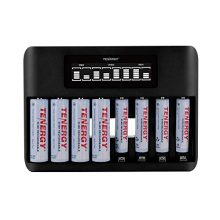 Tenergy 8-Bay LCD Display Fast Charger