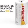 Tenergy D Size 5000mAh NiCd Button Top Rechargeable Batteries