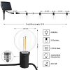 29Feet Solar String Lights Outdoor G40 Patio Lights