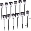 Enhance Your Outdoor Ambiance with 12-Pack Stainless Steel Solar Lights
