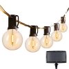 29Feet Solar String Lights Outdoor G40 Patio Lights
