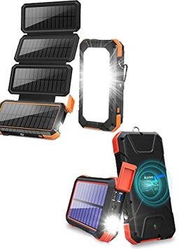 20,000mAh PD Solar Charger Foldable-Orange Plus 20,000mAh