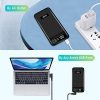 24000mAh Portable Charger with LCD Display and Flashlight – 3 Inputs & 2 Outputs Power Bank for Phones, Tablets, and Smart Devices