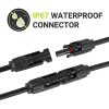 One Black Solar Extension Cable