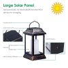 TomCare Flickering Flame Solar Lantern Outdoor