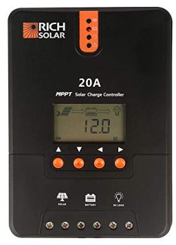RICH SOLAR 20 Amp 12V/24V DC Input MPPT Solar Charge Controller
