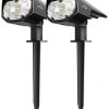 LITOM 12 LEDs Solar Landscape Spotlights